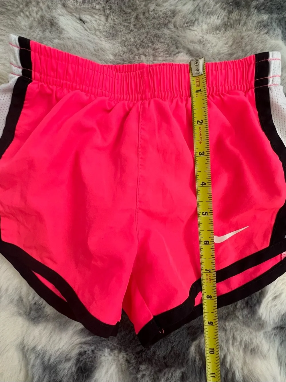 Nike toddler Hot Pink Running Shorts with Contrast Trim * swoosh a little off